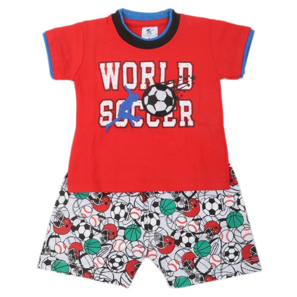Newbron Boys Half Sleeves Suits - Red, Kids, NB Boys Sets And Suits, Chase Value, Chase Value