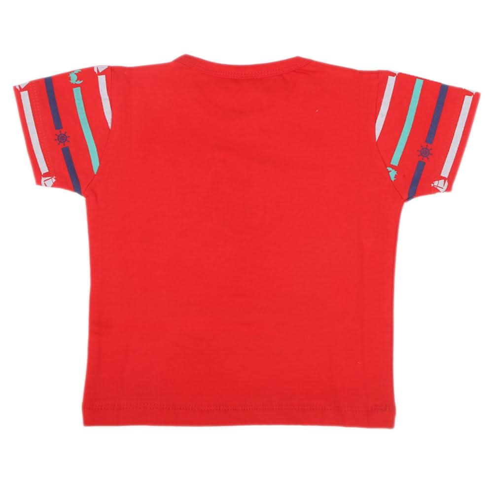 Newborn Boys Half Sleeves T-Shirts - Red, Kids, NB Boys Shirts And T-Shirts, Chase Value, Chase Value