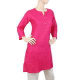 Women's Plain Dobby Kurti -Wqb-5026-M - Dark Pink, Women, Ready Kurtis, Chase Value, Chase Value