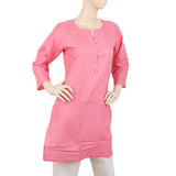 Women's Plain Dobby Kurti -Wqb-5026-M - Pink, Women, Ready Kurtis, Chase Value, Chase Value