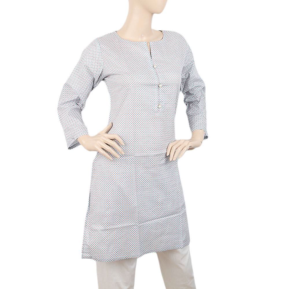 Women's Printed Kurti - Blue, Women, Ready Kurtis, Chase Value, Chase Value