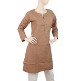 Women's Printed Kurti - Brown, Women, Ready Kurtis, Chase Value, Chase Value