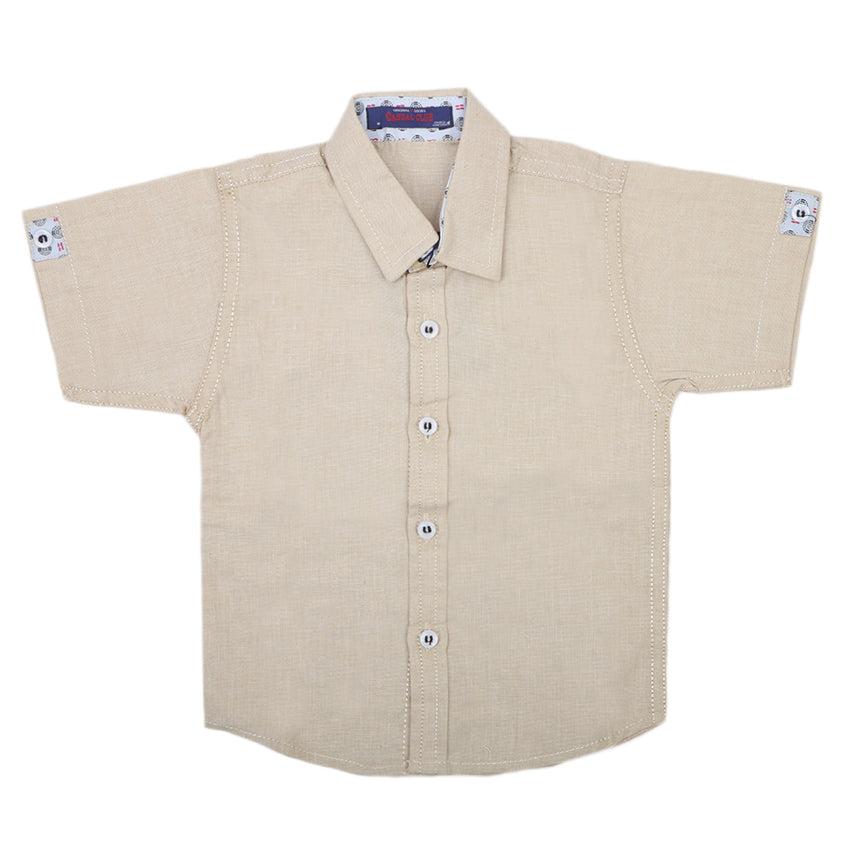 Boys Casual Half Sleeves Shirt SC 2551-A - Fawn, Kids, Boys Shirts, Chase Value, Chase Value