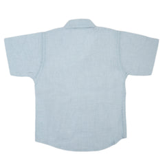 Boys Casual Half Sleeves Shirt - Steel Blue, Kids, Boys Shirts, Chase Value, Chase Value