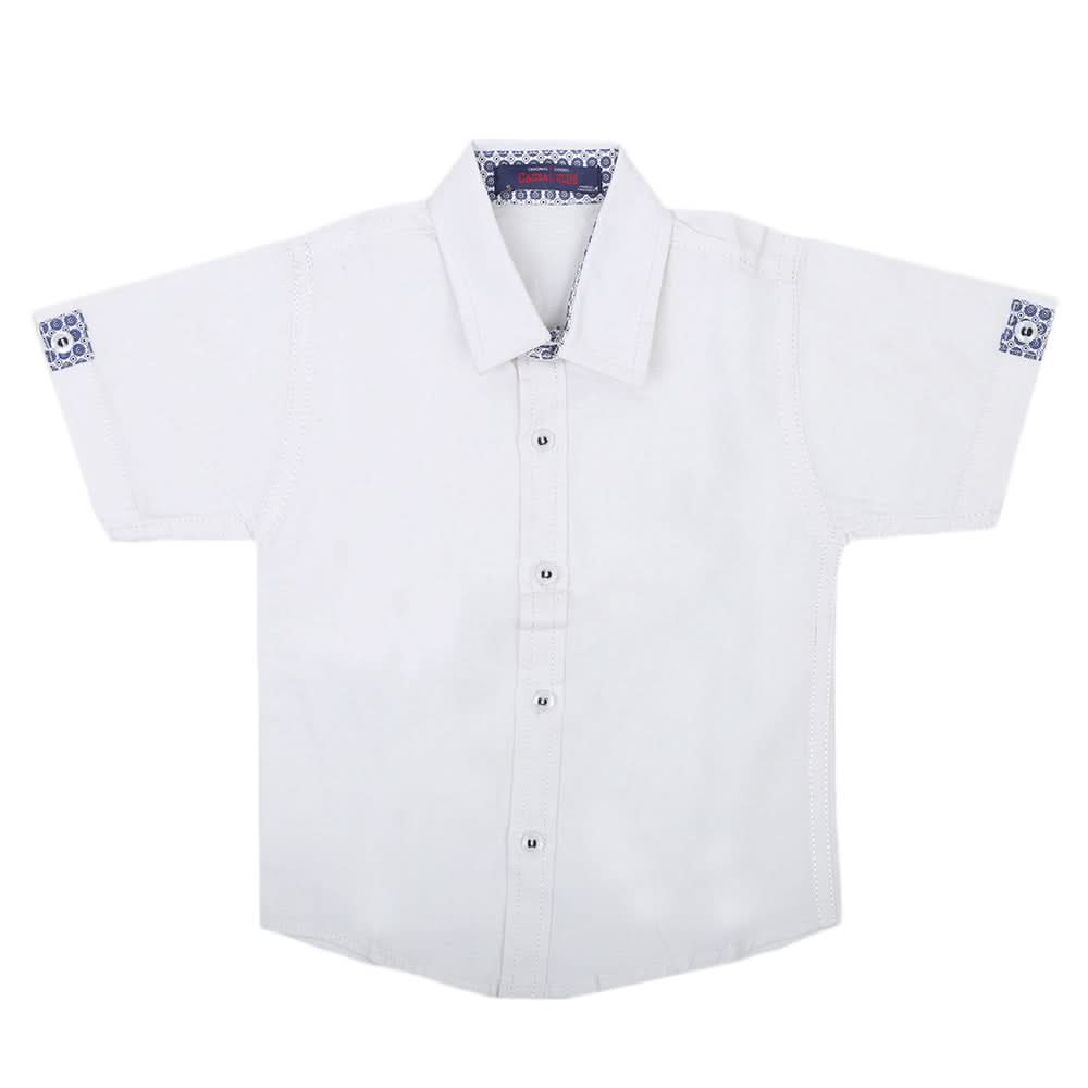 Boys Casual Half Sleeves Shirt - White, Kids, Boys Shirts, Chase Value, Chase Value