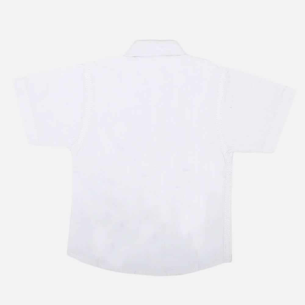 Boys Casual Half Sleeves Shirt - White, Kids, Boys Shirts, Chase Value, Chase Value