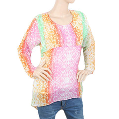 Women's Printed Western Top - Orange, Women, T-Shirts And Tops, Chase Value, Chase Value