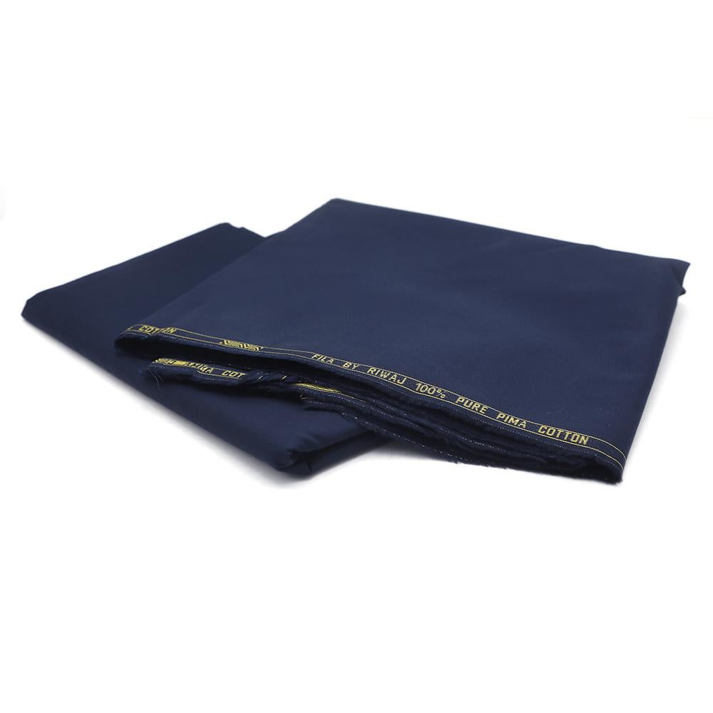 Men's Riwaj Unstitched Cotton Suit - Navy Blue, Men, Unstitched Fabric, Chase Value, Chase Value