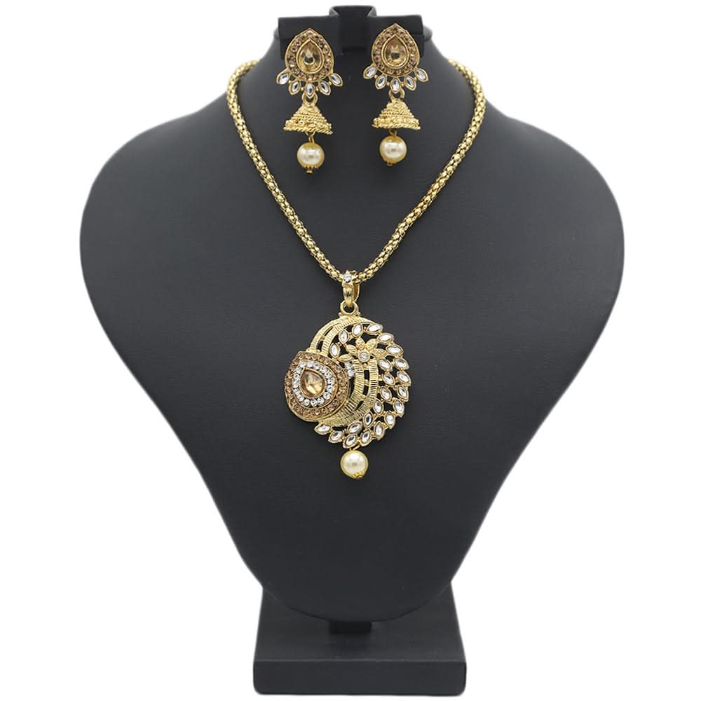 Women's Locket Set - Golden Yellow - A, Women, Chains & Lockets, Chase Value, Chase Value