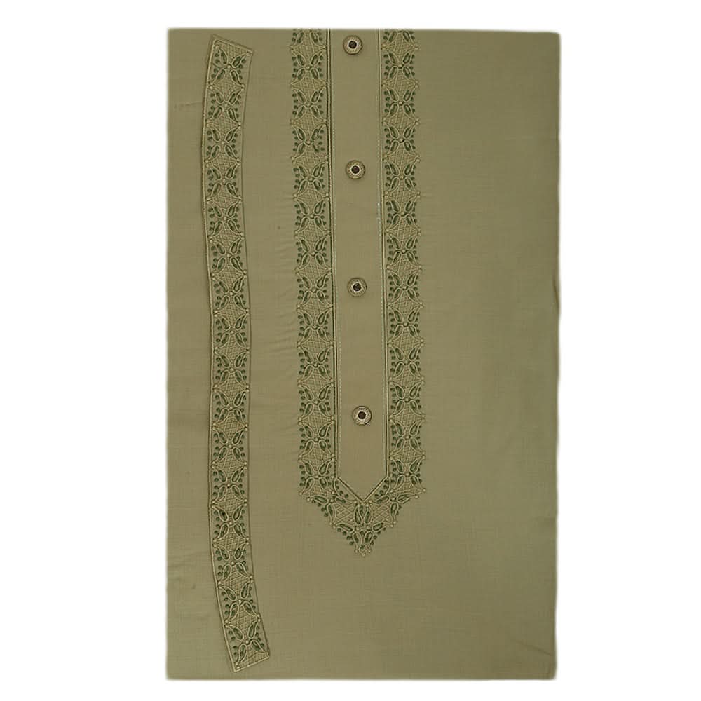 Men's Mashriq Embroidered Un-Stitched Suit - Dark-Green, Men, Unstitched Fabric, Chase Value, Chase Value