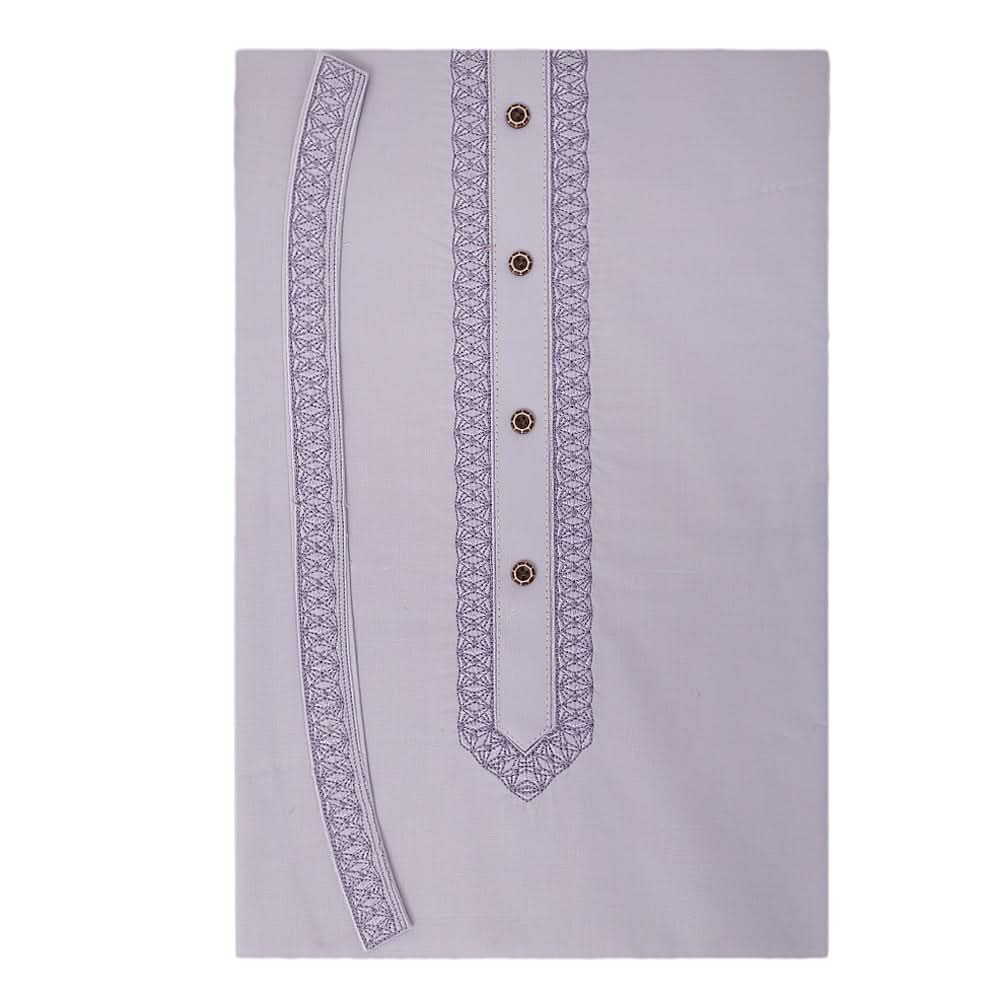 Men's Mashriq Embroidered Un-Stitched Suit - Light-Purple, Men, Unstitched Fabric, Chase Value, Chase Value