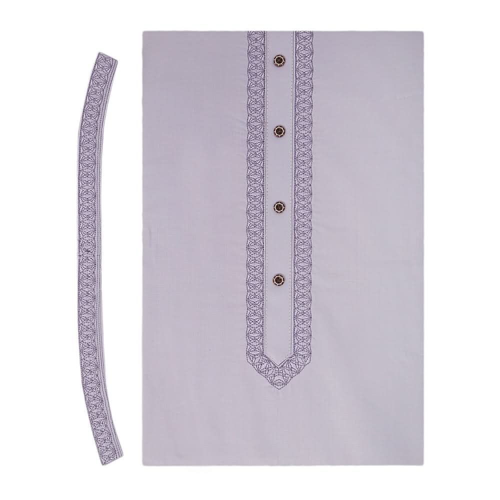 Men's Mashriq Embroidered Un-Stitched Suit - Light-Purple, Men, Unstitched Fabric, Chase Value, Chase Value
