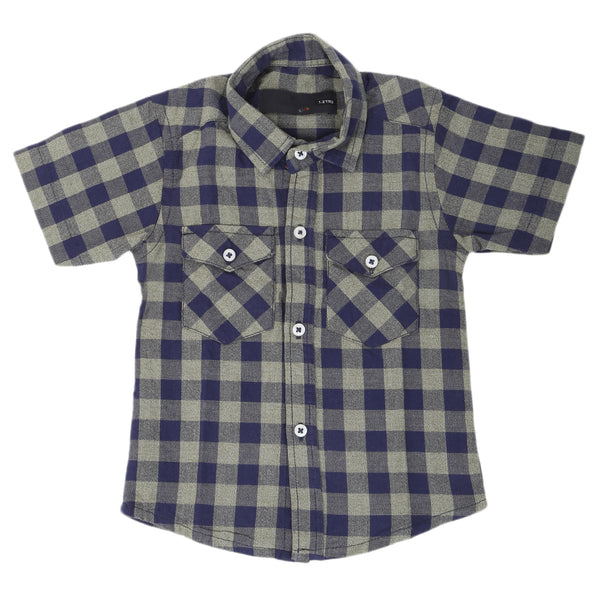 Boys Casual Check Half Sleeves Shirt - Green, Kids Clothes, Chase Value, Chase Value