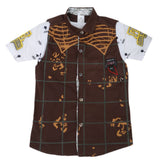 Boys Casual 2 Pcs Half Sleeves Shirt I40 - Coffee, Kids, Boys Shirts, Chase Value, Chase Value