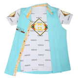 Boys Casual 2 Pcs Half Sleeves Shirt I40 - Cyan, Kids, Boys Shirts, Chase Value, Chase Value