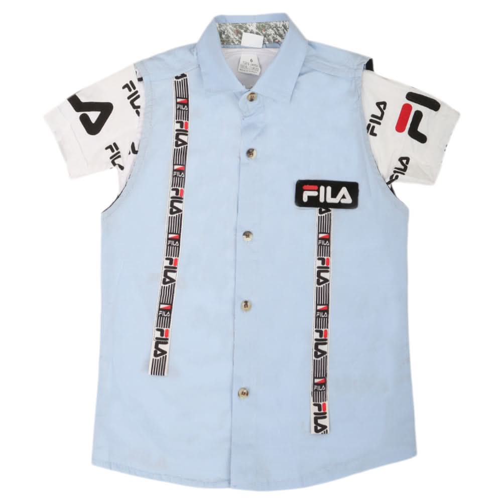 Boys Casual 2 Pcs Half Sleeves Shirt I40 - Light Blue, Kids, Boys Shirts, Chase Value, Chase Value