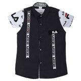 Boys Casual 2 Pcs Half Sleeves Shirt I40 - Navy Blue, Kids, Boys Shirts, Chase Value, Chase Value