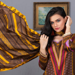 Sahil Printed Cotton 3 Pcs Un-Stitched Suit Vol 1 - A6, Women, 3Pcs Shalwar Suit, ZS Textiles, Chase Value