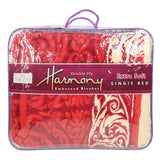 Harmony Blanket 2 PLY Single Bed - Red, Home & Lifestyle, Blanket, Chase Value, Chase Value