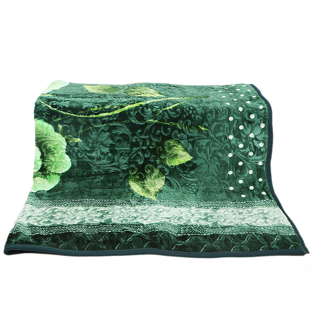 Harmony Blanket 2 PLY Single Bed - Green, Home & Lifestyle, Blanket, Chase Value, Chase Value