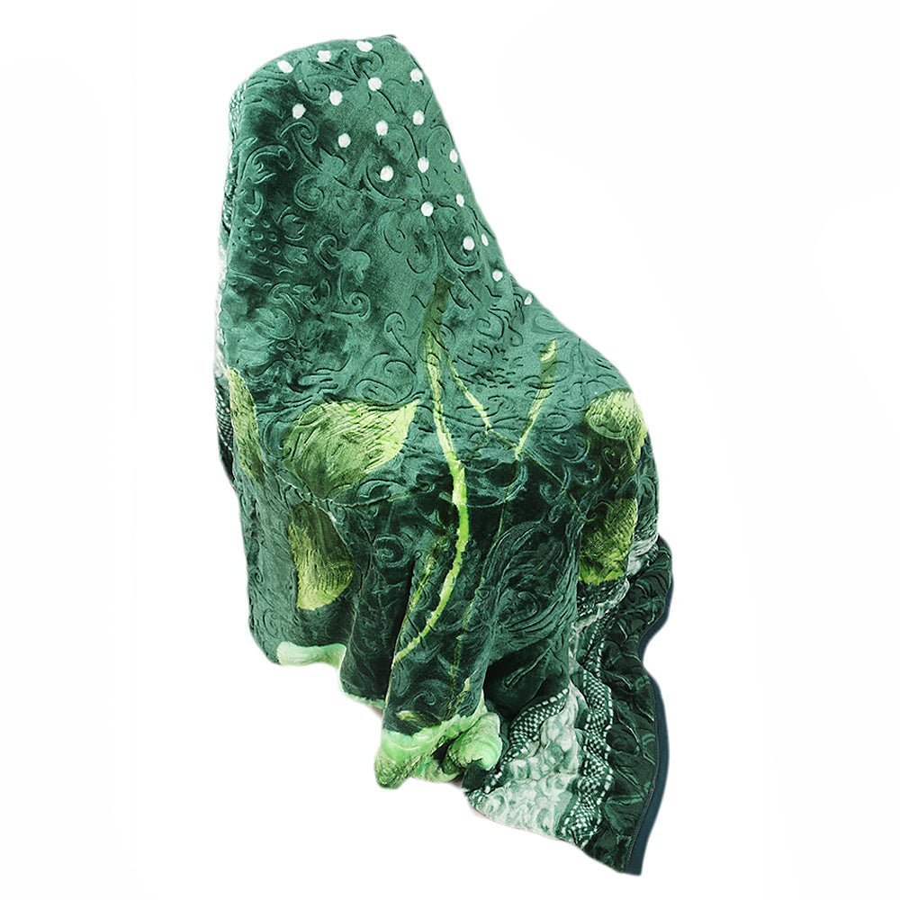 Harmony Blanket 2 PLY Single Bed - Green, Home & Lifestyle, Blanket, Chase Value, Chase Value