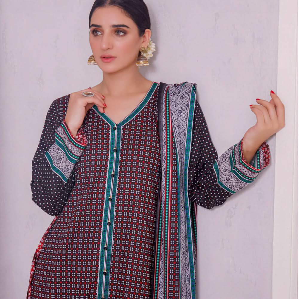 Five Star Smarttle Cambric Un-Stitched 3Pcs Suit - A, Women, 3Pcs Shalwar Suit, Chase Value, Chase Value