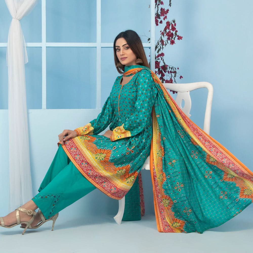 Five Star Smarttle Cambric Un-Stitched 3Pcs Suit - B, Women, 3Pcs Shalwar Suit, Chase Value, Chase Value