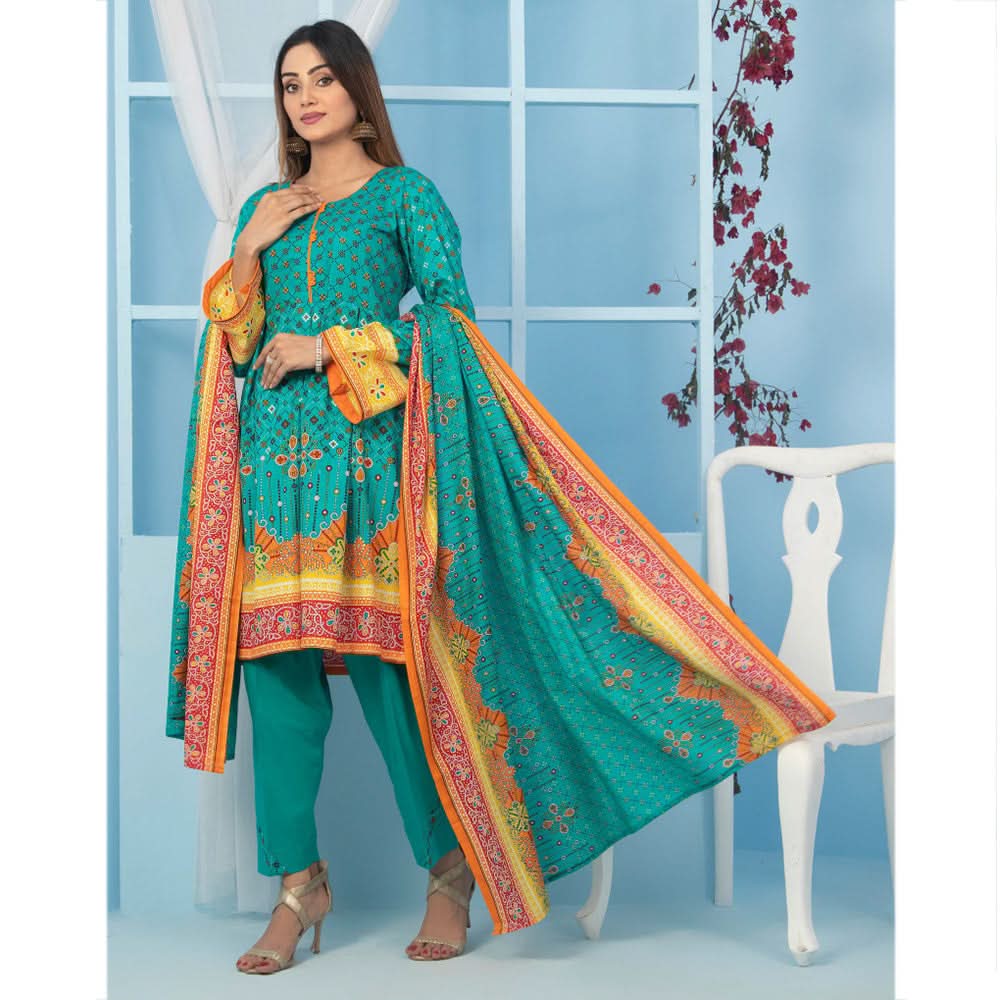 Five Star Smarttle Cambric Un-Stitched 3Pcs Suit - B, Women, 3Pcs Shalwar Suit, Chase Value, Chase Value