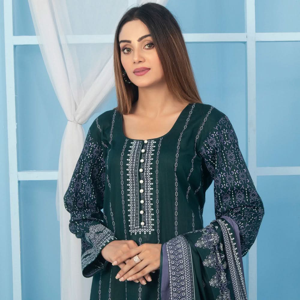 Five Star Smarttle Cambric Un-Stitched 3Pcs Suit - B, Women, 3Pcs Shalwar Suit, Chase Value, Chase Value