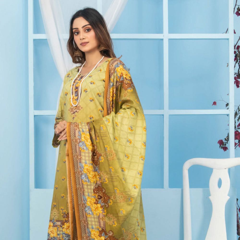 Five Star Smarttle Cambric Un-Stitched 3Pcs Suit - B, Women, 3Pcs Shalwar Suit, Chase Value, Chase Value
