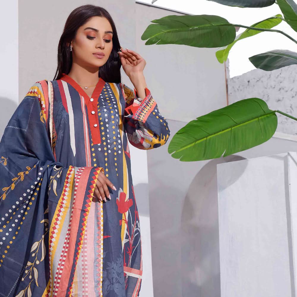 Halime Sultan Lawn Digital Print 3 Pcs Un-Stitched Suit - 12, Women, 3Pcs Shalwar Suit, Halime Sultan, Chase Value