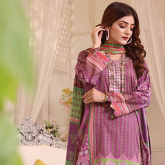 Halime Sultan Embroidered Lawn 3Pcs Unstitched Suit V1 - 1, Women, 3Pcs Shalwar Suit, Halime Sultan, Chase Value