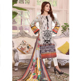 Halime Sultan Embroidered Lawn 3Pcs Unstitched Suit V1 - 10, Women, 3Pcs Shalwar Suit, Halime Sultan, Chase Value