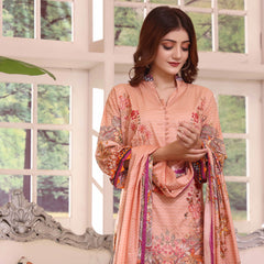 Halime Sultan Embroidered Lawn 3Pcs Unstitched Suit V1 - 5, Women, 3Pcs Shalwar Suit, Halime Sultan, Chase Value