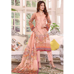Halime Sultan Embroidered Lawn 3Pcs Unstitched Suit V1 - 5, Women, 3Pcs Shalwar Suit, Halime Sultan, Chase Value
