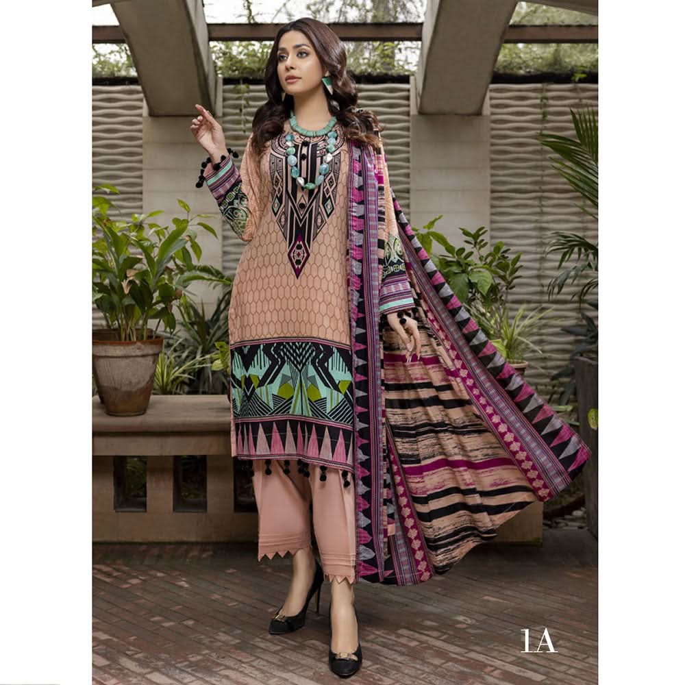 Anum Printed Lawn Unstitched 3Pcs Suit V2 - A1, Women, 3Pcs Shalwar Suit, Al-Zohaib Textiles, Chase Value