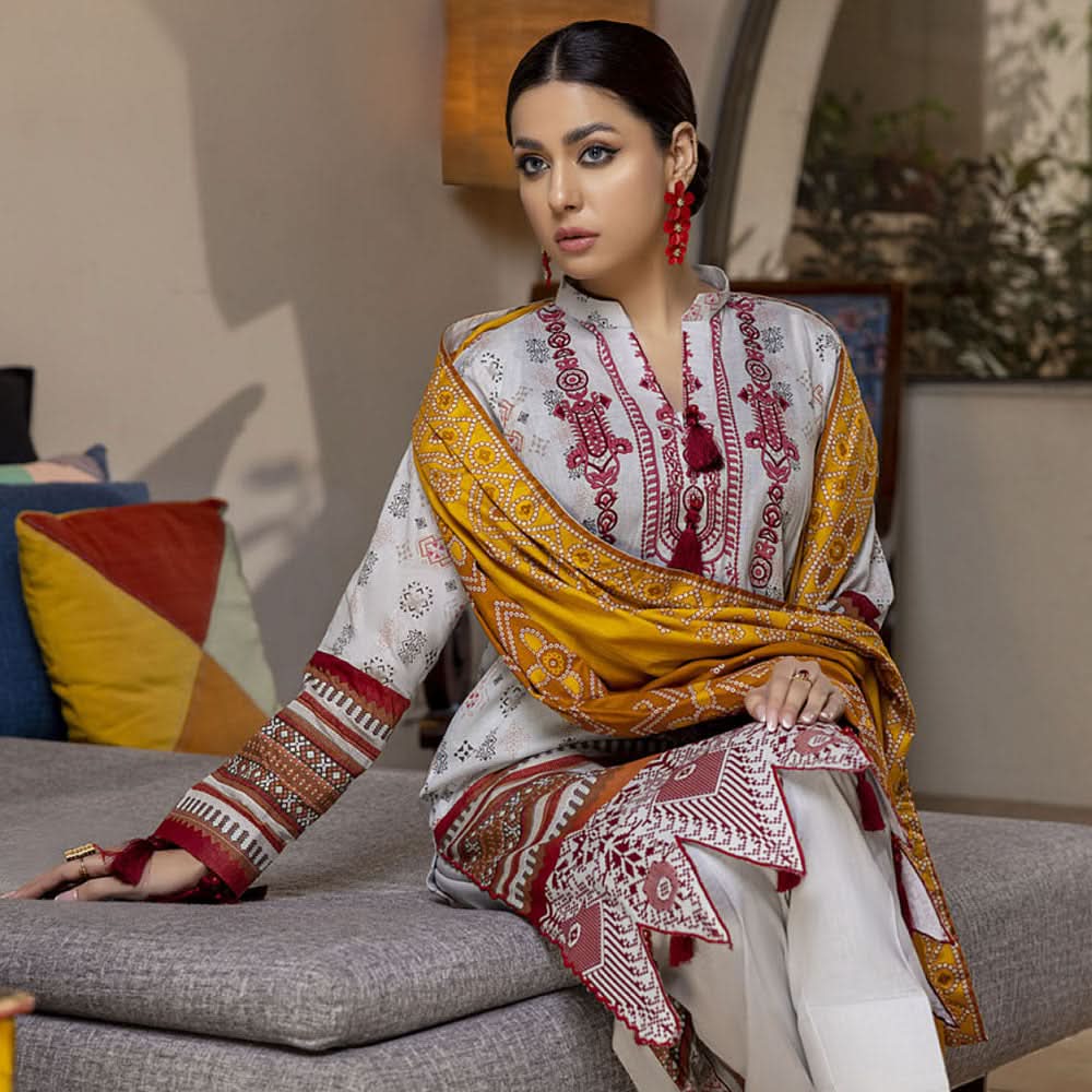 Anum Printed Lawn Unstitched 3Pcs Suit V2 - A5, Women, 3Pcs Shalwar Suit, Al-Zohaib Textiles, Chase Value