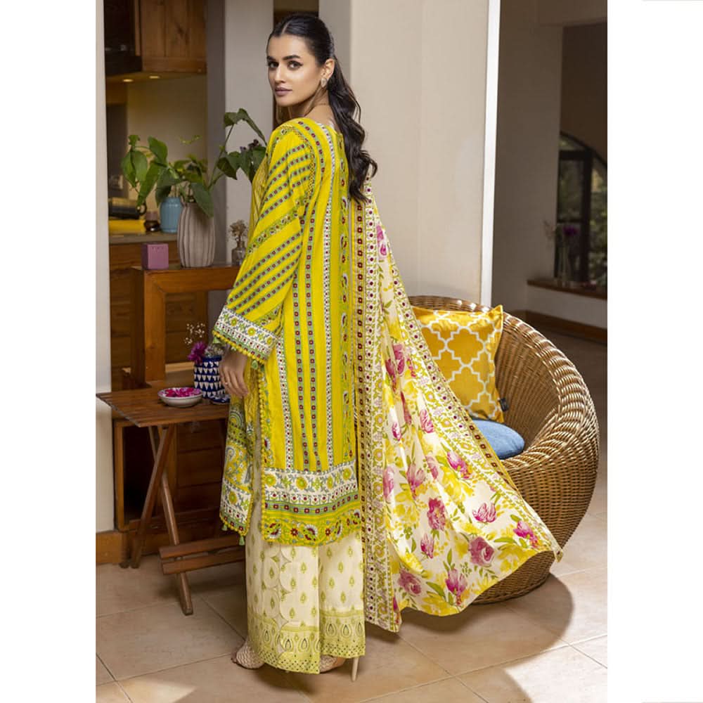 Anum Printed Lawn Unstitched 3Pcs Suit V2 - A7, Women, 3Pcs Shalwar Suit, Al-Zohaib Textiles, Chase Value