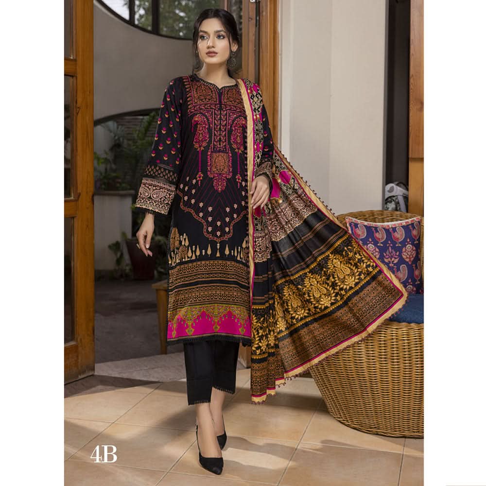 Anum Printed Lawn Unstitched 3Pcs Suit V2 - B4, Women, 3Pcs Shalwar Suit, Al-Zohaib Textiles, Chase Value
