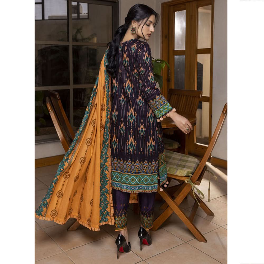 Anum Printed Lawn Unstitched 3Pcs Suit V2 - C2, Women, 3Pcs Shalwar Suit, Al-Zohaib Textiles, Chase Value