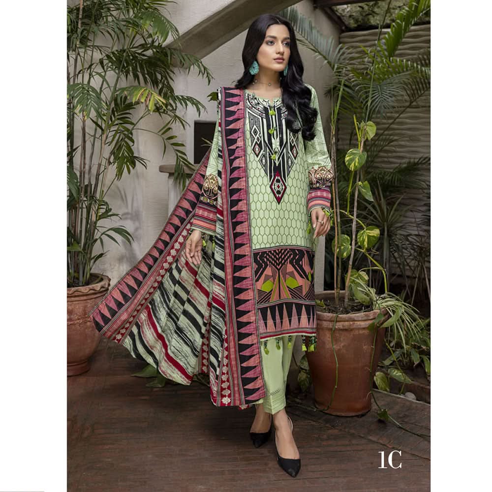Anum Printed Lawn Unstitched 3Pcs Suit V2 - C5, Women, 3Pcs Shalwar Suit, Al-Zohaib Textiles, Chase Value