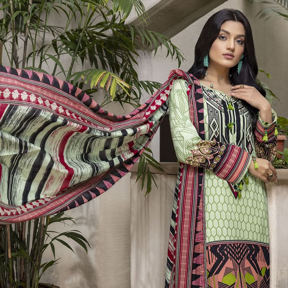 Anum Printed Lawn Unstitched 3Pcs Suit V2 - C5, Women, 3Pcs Shalwar Suit, Al-Zohaib Textiles, Chase Value