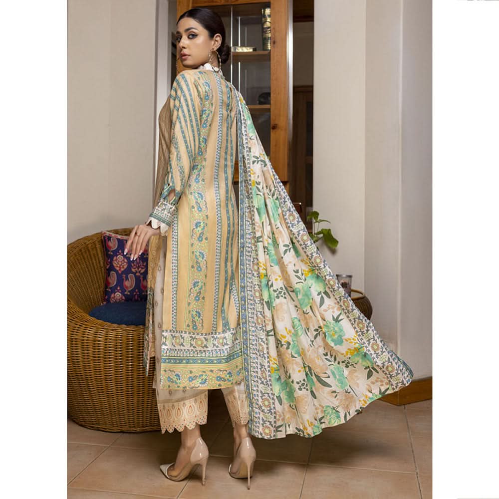 Anum Printed Lawn Unstitched 3Pcs Suit V2 - C7, Women, 3Pcs Shalwar Suit, Al-Zohaib Textiles, Chase Value