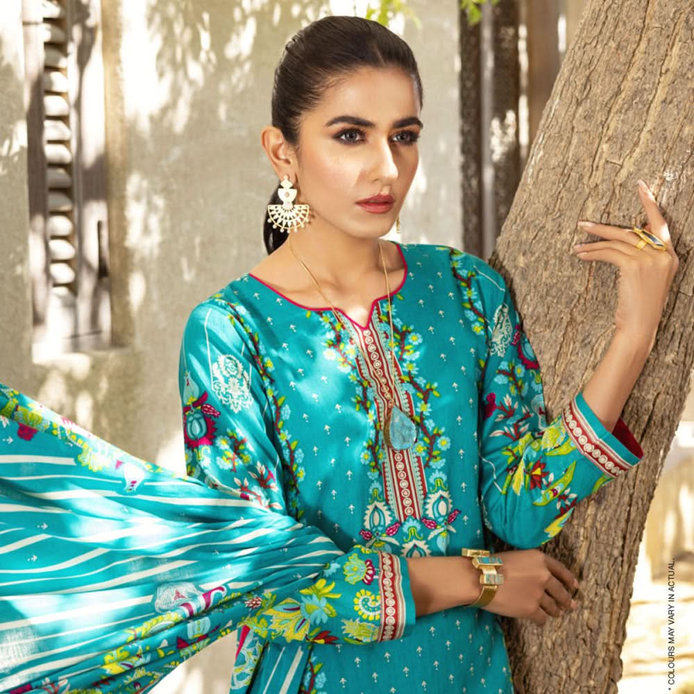 Anum Printed Lawn Unstitched 3Pcs Suit V3 - A1, Women, 3Pcs Shalwar Suit, Al-Zohaib Textiles, Chase Value