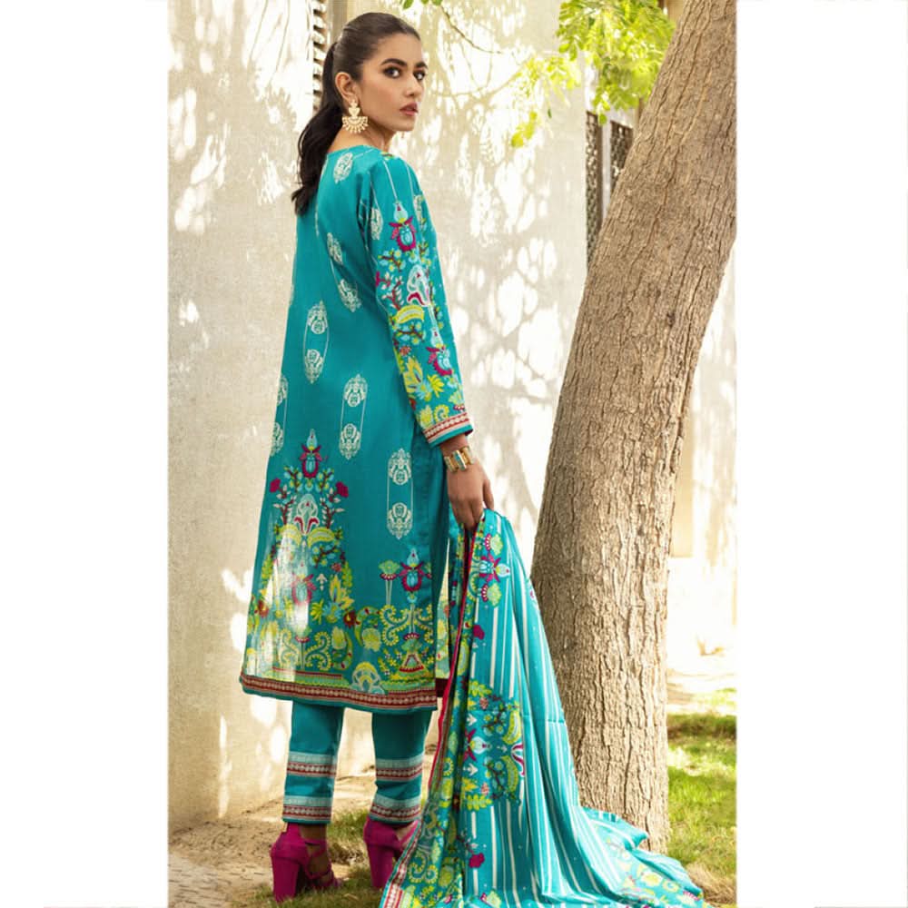 Anum Printed Lawn Unstitched 3Pcs Suit V3 - A1, Women, 3Pcs Shalwar Suit, Al-Zohaib Textiles, Chase Value
