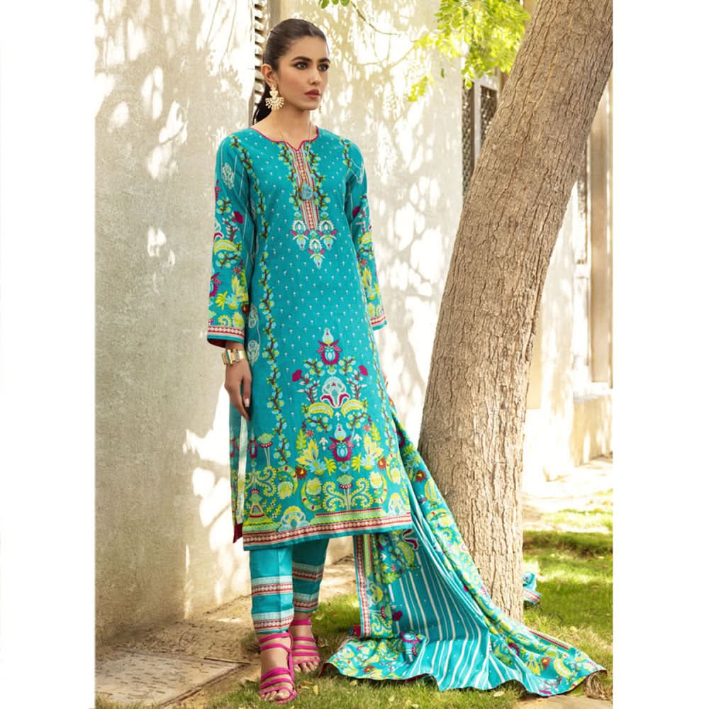 Anum Printed Lawn Unstitched 3Pcs Suit V3 - A1, Women, 3Pcs Shalwar Suit, Al-Zohaib Textiles, Chase Value