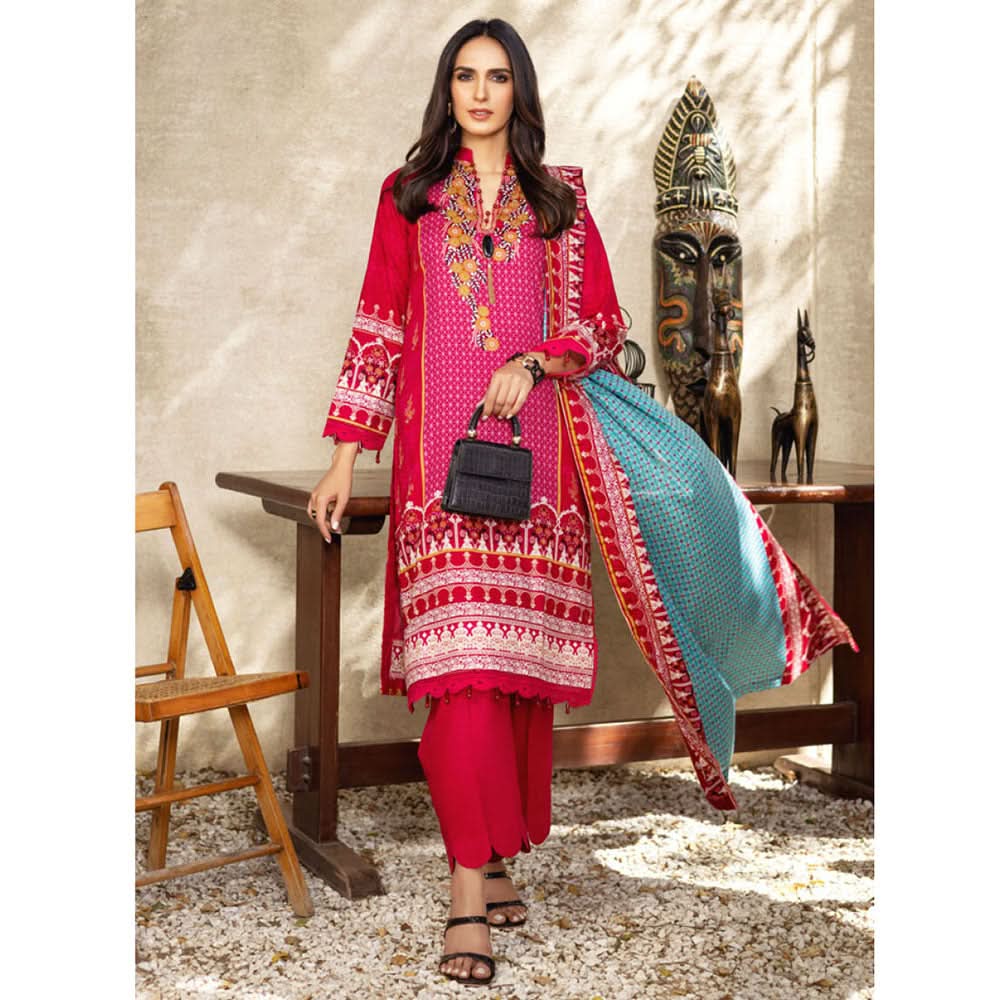 Anum Printed Lawn Unstitched 3Pcs Suit V3 - A3, Women, 3Pcs Shalwar Suit, Al-Zohaib Textiles, Chase Value