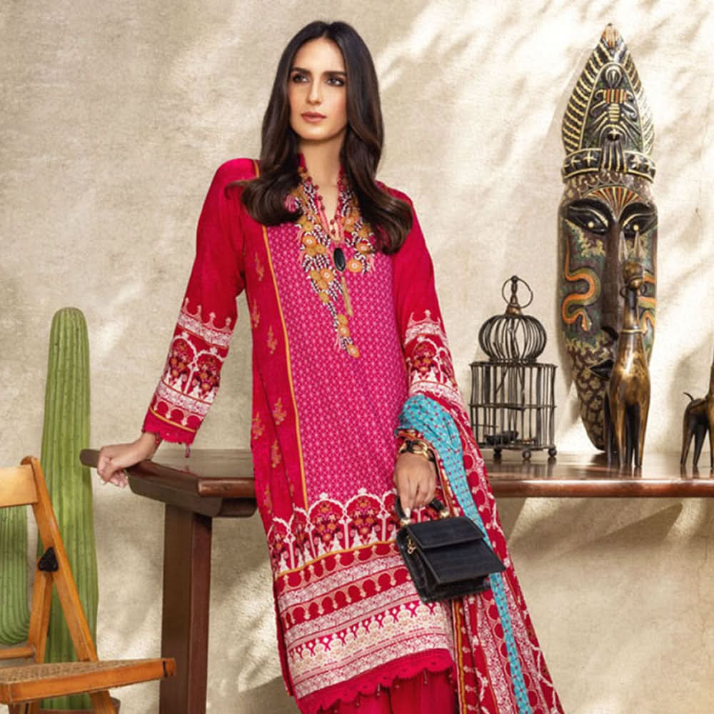 Anum Printed Lawn Unstitched 3Pcs Suit V3 - A3, Women, 3Pcs Shalwar Suit, Al-Zohaib Textiles, Chase Value