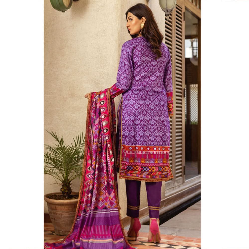 Anum Printed Lawn Unstitched 3Pcs Suit V3 - A7, Women, 3Pcs Shalwar Suit, Al-Zohaib Textiles, Chase Value