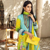 Anum Printed Lawn Unstitched 3Pcs Suit V3 - B4, Women, 3Pcs Shalwar Suit, Al-Zohaib Textiles, Chase Value